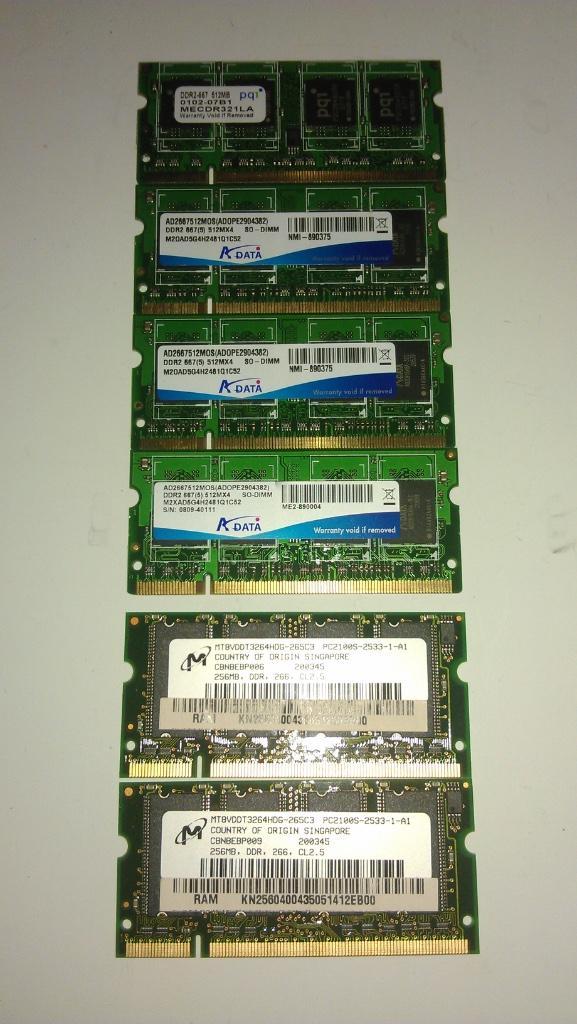 DDR2 / DDR3 / SD-ram laptop ram geheugen, alles getest, Computers en Software, RAM geheugen, Laptop, DDR2, Ophalen of Verzenden