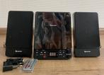 Black Micro Hi-Fi CD Sound System Stereo FM CD USB, Ophalen of Verzenden, Zo goed als nieuw, Speakers, Overige merken