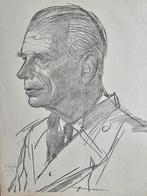 Portret Eelco Huizinga - Potloodtekening Otto Dicke, Ophalen of Verzenden