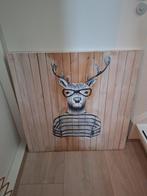 Herten schilderij met bril, Huis en Inrichting, Ophalen, Zo goed als nieuw