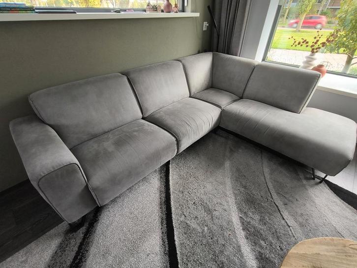 Lichtgrijze Hoekbank, Huis en Inrichting, Banken | Bankstellen, Gebruikt, Hoekbank, Vierpersoons of meer, 250 tot 300 cm, 75 tot 100 cm