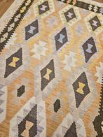 Handgeweven oosterse wollen kelim 227x152, Info@SlatsAntiek.nl, 100 tot 150 cm, Vof Slats Antiek, Ophalen of Verzenden