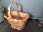 Brocante rieten boodschappen mand ovaal, *, Mand, *, Ophalen of Verzenden