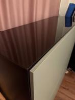 Dressoir groen/zwart, Huis en Inrichting, Kasten | Dressoirs, Ophalen, 150 tot 200 cm, Zo goed als nieuw, Glas