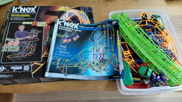 K'nex Raptor's Revenge & Dragon's Drop Coaster, Kinderen en Baby's, Speelgoed | Bouwstenen, Gebruikt, K'nex, Ophalen of Verzenden