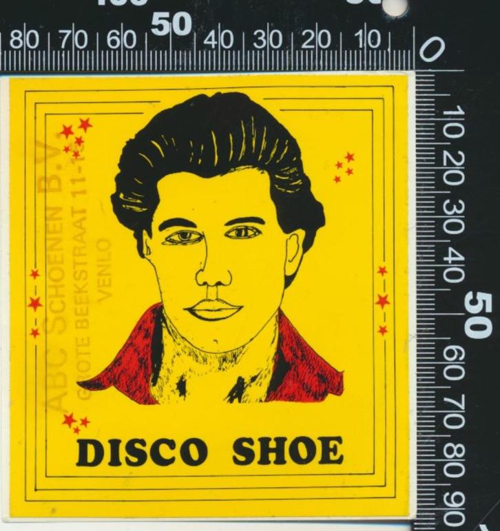 Sticker: ABC Schoenen - Disco Shoe - Venlo, Verzamelen, Stickers, Zo goed als nieuw, Bedrijf of Vereniging, Ophalen of Verzenden