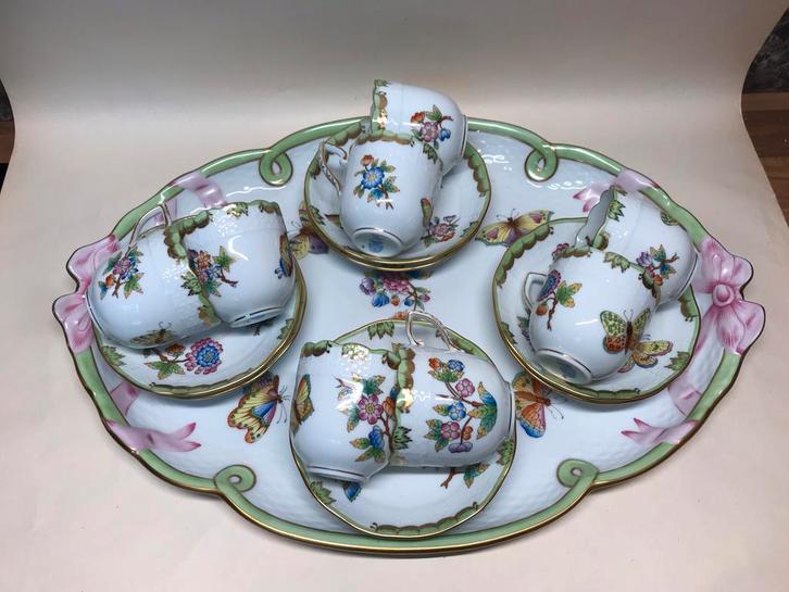 Herend Rothschild Servies - Dienblad, Kopjes & Schotels, Antiek en Kunst, Antiek | Servies compleet, Ophalen