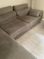 Stoffen hoekbank Taupe, Ophalen, Hoekbank, 300 cm of meer, Zo goed als nieuw