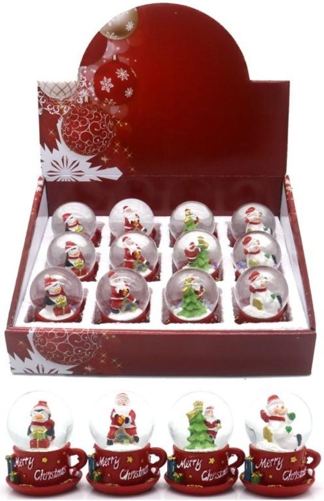 PARTIJ KERST SNEEUWBOL 7CM IN DISPLAY, Diversen, Kerst, Nieuw, Ophalen of Verzenden