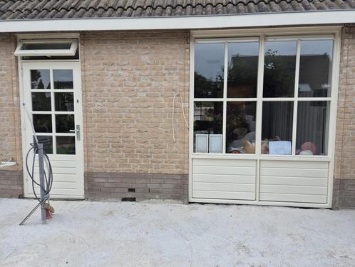 Deurkozijn + raamkozijn + rolluik, Doe-het-zelf en Verbouw, Kozijnen en Schuifpuien, Zo goed als nieuw, Deurkozijn, Hout, Ophalen