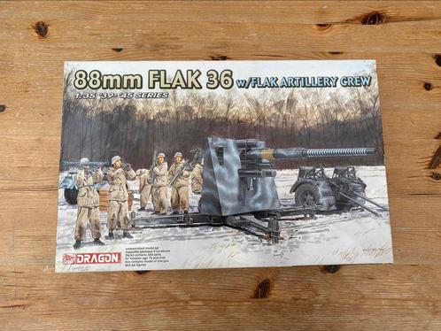 88mm FLAK 36 w/6 crew - Dragon 6260 - 1/35, Hobby en Vrije tijd, Modelbouw | Figuren en Diorama's, 1:35 tot 1:50, Ophalen of Verzenden
