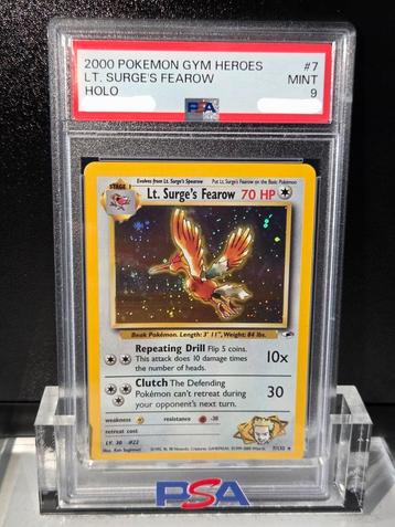 PSA 9 - LT. Surge's Fearow #7 (2000 Pokemon Gym Heroes) beschikbaar voor biedingen