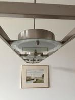 Geborsteld staal plafondlamp, Huis en Inrichting, Lampen | Plafondlampen, Ophalen, Gebruikt, Metaal, Moderne plafondlamp