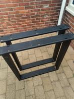 Stalen tafelpoten 74 hoog 79 breed, Ophalen, Gebruikt, 50 tot 100 cm, Rond