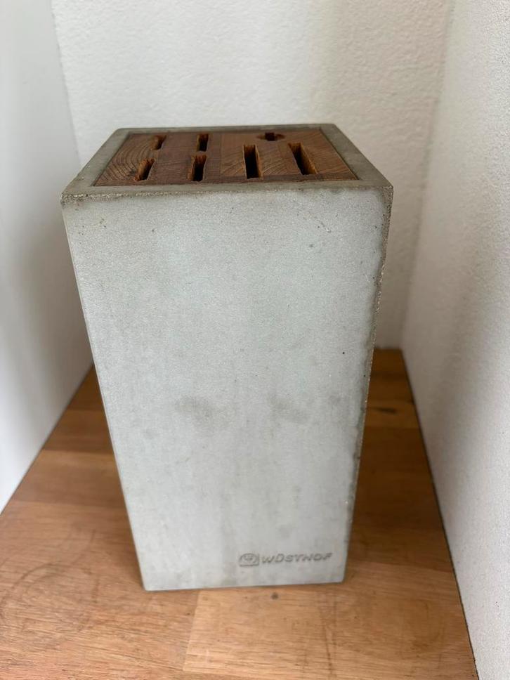 Wüsthof Messenblok Beton/Beukenhout - Leeg, Huis en Inrichting, Keuken | Keukenbenodigdheden, Zo goed als nieuw, Ophalen