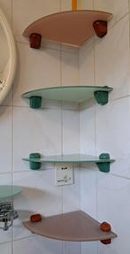 4x Badkamer hoek plankjes Groen en Rood 25 cm, Ophalen, Zo goed als nieuw