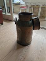 Oude koperen melkbus met deksel - 52cm, Ophalen of Verzenden