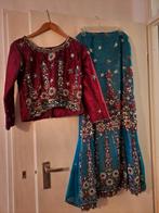 Hindoestaanse feest rok met bovenkant maat 38/40, Maat 38/40 (M), Overige typen, Overige kleuren, Ophalen of Verzenden