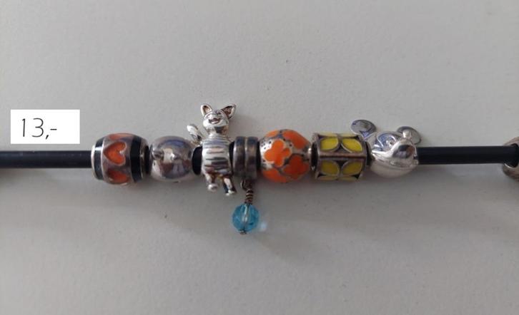 Pandora bedels van o.a.hart, worteltje, mickey mouse, hanger, Sieraden, Tassen en Uiterlijk, Bedels, Nieuw, Pandora, Zilver, 4 bedels of meer