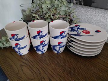 Set van 6 D.E. Hollandsche Waaren beschikbaar voor biedingen