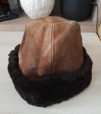 Bontmuts echte leer met oorlapjes maat 61, Kleding | Heren, Ophalen, Zo goed als nieuw, Overige maten, Muts