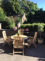 Teakhouten tuinset tafel Barlow Tyrie+stoelen Teak&Garden🍀, Ophalen, 4 zitplaatsen, Gebruikt, Teakhout