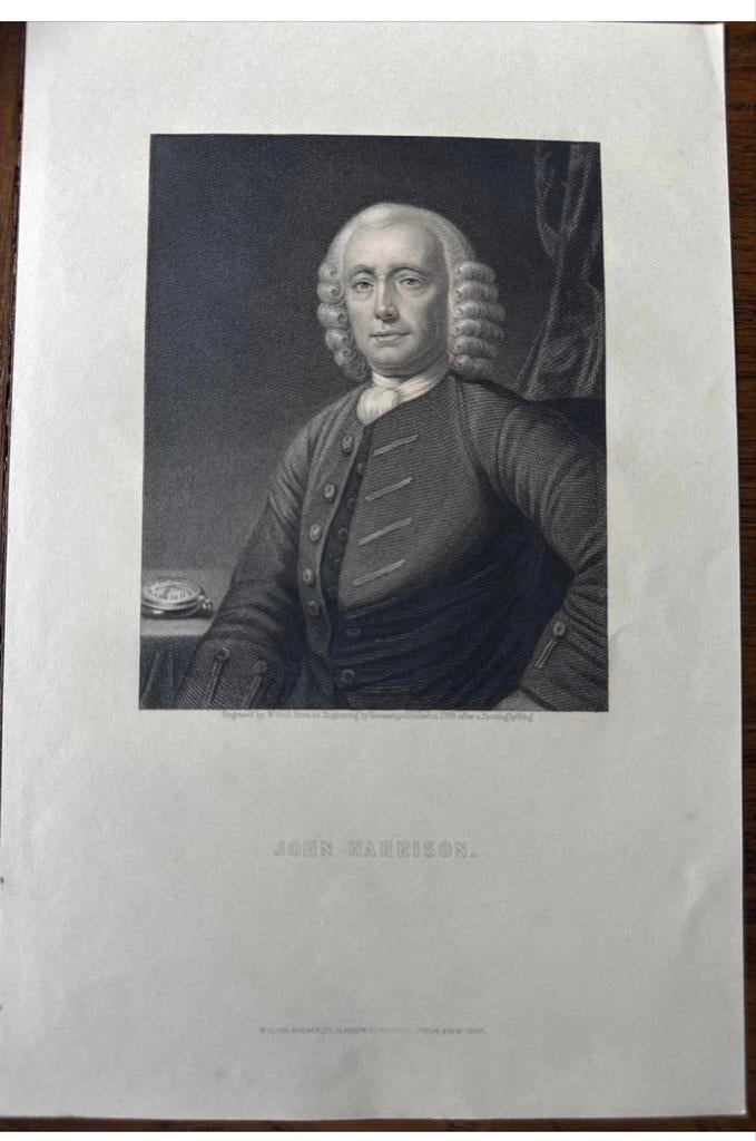 Antieke Gravure 19e Eeuw John Harrison, Antiek en Kunst, Ophalen of Verzenden