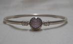 Zilveren Pandora armband Moments Charm Bangle nr.243, Sieraden, Tassen en Uiterlijk, Armbanden, Verzenden, Zo goed als nieuw, Zilver