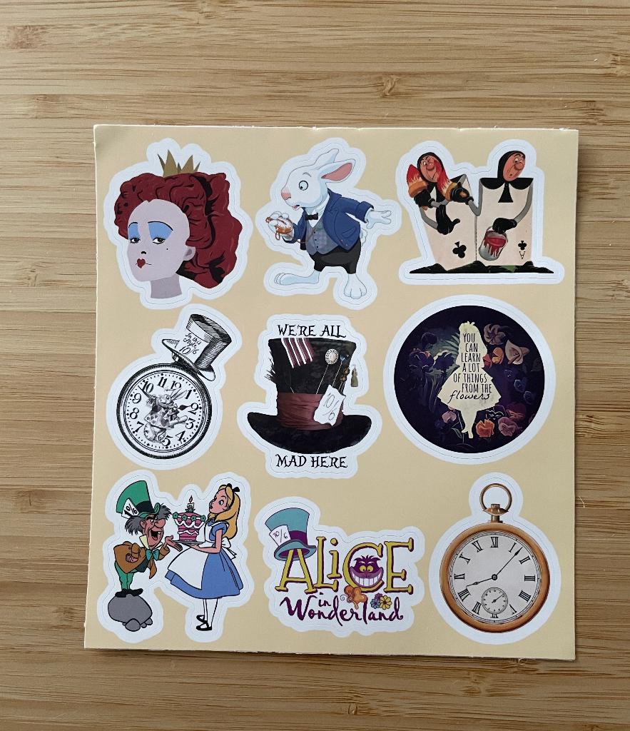 Alice in Wonderland stickers, Verzenden, Nieuw, Meerdere stickers