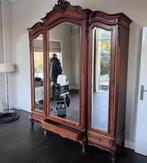 Antieke mahonie kuifkast -spiegelkast, Antiek en Kunst, Ophalen