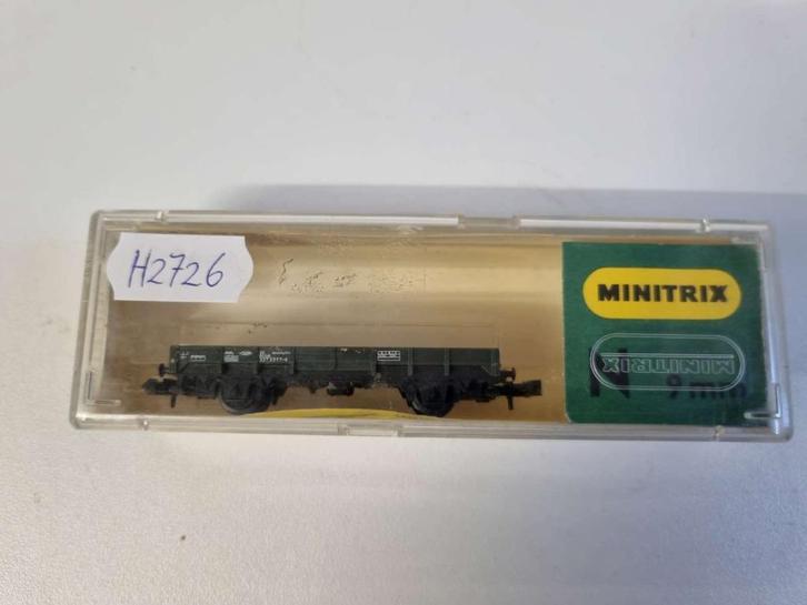 Minitrix 51 3589 00 - Platte goederenwagon van de DB, Hobby en Vrije tijd, Modeltreinen | N-Spoor, Zo goed als nieuw, Wagon, Gelijkstroom