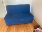 2-persoons Slaapbank, Gebruikt, Blauw, Tweepersoons, 200 cm