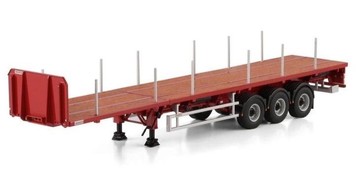 WSI 3 ASSIGE VLAKKE TRAILER, Hobby en Vrije tijd, Modelauto's | 1:50, Nieuw, Bus of Vrachtwagen, Wsi, Ophalen of Verzenden