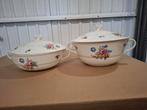 2 Vintage Soepterrines met Deksel, Ophalen of Verzenden
