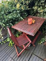 tafel + 2 stoel buiten, Tuin en Terras, Ophalen of Verzenden, Gebruikt, Stoel, 2 zitplaatsen
