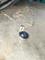 Saffier hanger geluk beschermt inzicht magie uniek, Blauw, Nieuw, Ophalen of Verzenden, Met edelsteen