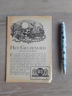 Verzet: Het Geuzenlied (oa Marten Toonder, Campert), 1945, Verzamelen, Militaria | Tweede Wereldoorlog, Geen, Overige soorten