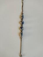 Prachtig oud zilveren armbandje met Delfts Blauw, Antiek en Kunst, Verzenden