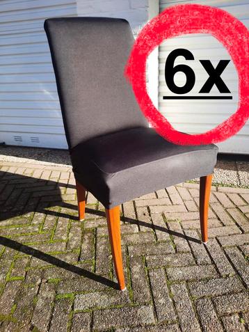 6 eetkamer stoelen met Hoezen 💛 voor een leuk prijsje 🖤 beschikbaar voor biedingen