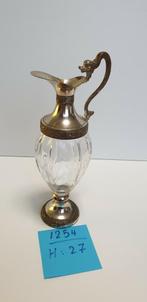 2254)verzilverd kristallen glazen karaf, van Distillerie but, Antiek en Kunst, Antiek | Glas en Kristal, Ophalen of Verzenden
