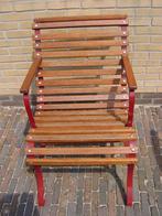 Tuinstoel stalen poten merantie latten. Rvs bouten en moer, Ophalen, Gebruikt, Metaal