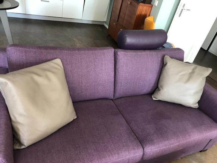 Nappa leer kussens - 2 stuks - grijs/bruin - olifant, Huis en Inrichting, Woonaccessoires | Kussens, Zo goed als nieuw, Grijs