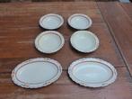 6 art deco schaaltjes, Old Hall Ivory ware England, Antiek en Kunst, Antiek | Servies los, Ophalen of Verzenden
