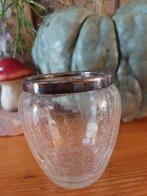 Antiek craquele gebroken glas lepelvaasje lepel vaasje, Ophalen of Verzenden