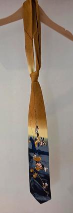 Vintage Disney Stropdas - Mickey & Goofy & Donald Duck, Blauw, Ophalen of Verzenden, Zo goed als nieuw, Met patroon
