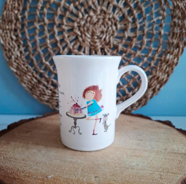 Mok 'Floddertje bruiloft', Antiek en Kunst, Antiek | Servies los, Ophalen of Verzenden