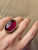 Mooie grote robijn in ring van monel (maat 17,5), Sieraden, Tassen en Uiterlijk, Ringen, Nieuw, Ophalen of Verzenden, 17 tot 18
