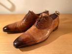 Santoni cognac handgemaakte  schoenen Italië 9 43 43,5, Bruin, Verzenden, Santoni, Gedragen