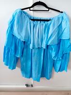 Leuke blauwe blouse. Ibiza stijl., Blauw, Ophalen of Verzenden, Zo goed als nieuw, Maat 46/48 (XL) of groter