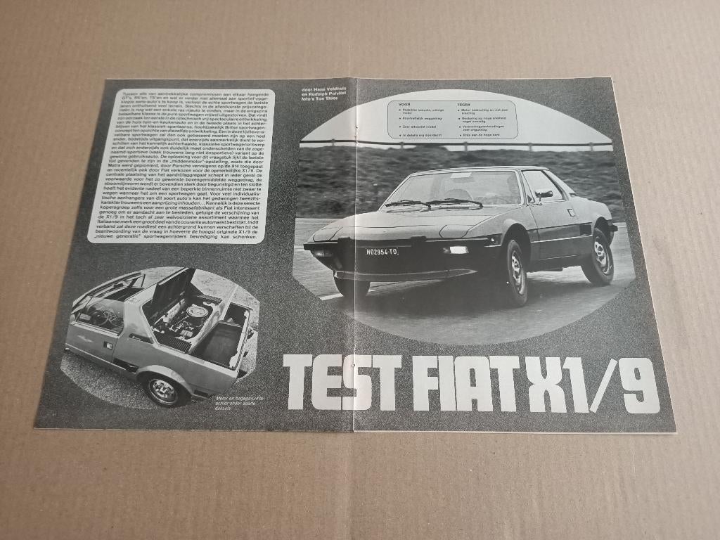 Auto Test (uit oud tijdschrift) Fiat X1/9 (1973), Verzenden, Gelezen, Overige merken